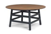 Стол 4SIS "Рио" стол из HPL круглый Ø160см, H75, цвет столешницы "дуб" арт. OAK-D160-H75-St-RIO(R7024SH)-4sis