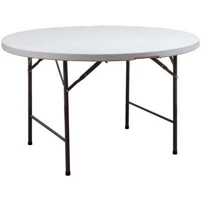 Стол AksHome Стол садовый складной, белый, hdpe-пластик, круглый арт. ZN-381539
