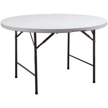Стол AksHome Стол садовый складной, белый, hdpe-пластик, круглый арт. ZN-381539
