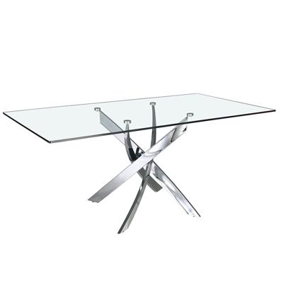 Стол Angel Cerda Стол обеденный прямоугольный F2133 /1061 стекло 150x95 с ножками из нержавеющей стали арт. 077754