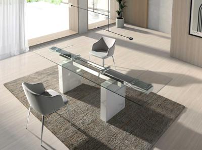 Стол Angel Cerda Раздвижной обеденный стол1112/MC22102DT из закаленного стекла и керамики арт. 190247