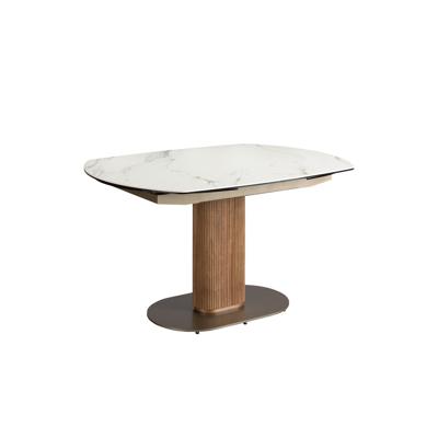 Стол Angel Cerda Раздвижной обеденный стол 1165 из ореха и белой керамики арт. 419863