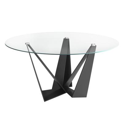 Стол Angel Cerda Стеклянный круглый стол c черными ножками CT2061 /1045 Ø150 арт. 063157