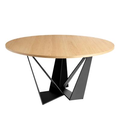 Стол Angel Cerda Круглый обеденный стол 1046-Ø150 из дуба и черной стали арт. 504118