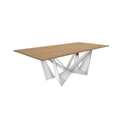 Стол Angel Cerda Прямоугольный обеденный стол 1053-RECT-ROBLE-200x95 из дуба и хромированной стали арт. 504546