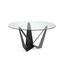 Стол Angel Cerda Стеклянный круглый стол c черными ножками CT2061 /1045 Ø150 арт. 063157