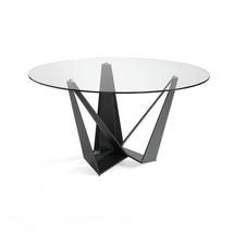 Стол Angel Cerda Стеклянный круглый стол c черными ножками CT2061 /1045 Ø130 арт. 102024