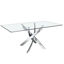 Стол Angel Cerda Стол обеденный прямоугольный F2133 /1061 стекло 180x95 с ножками из нержавеющей стали арт. 077756