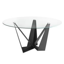 Стол Angel Cerda Стеклянный круглый стол c черными ножками CT2061 /1045 Ø150 арт. 063157