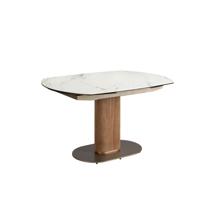 Стол Angel Cerda Раздвижной обеденный стол 1165 из ореха и белой керамики арт. 419863