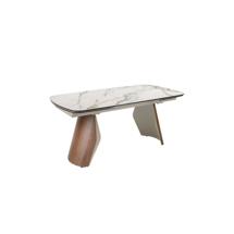 Стол Angel Cerda Раздвижной обеденный стол 1193 из керамики в мраморной отделке, стали и ореха арт. 482037