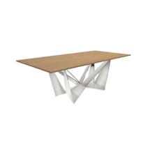 Стол Angel Cerda Прямоугольный обеденный стол 1053-RECT-ROBLE-200x95 из дуба и хромированной стали арт. 504546