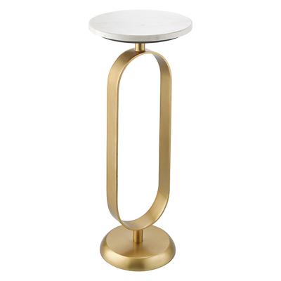Стол Bergenson Bjorn Столик приставной svein, D25,5 см, мрамор/золотой арт. BB0000273