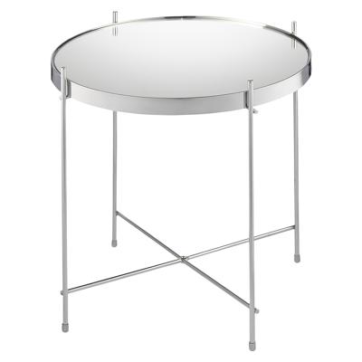 Стол Bergenson Bjorn Столик josen, D43 см, серебряный/хром арт. TAI-JS-TBL-MTMR-SLV-42