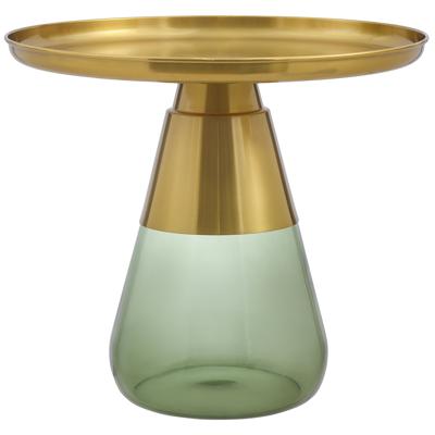 Стол Bergenson Bjorn Столик кофейный dahl, D60 см, латунь/зеленый арт. MZTBL_CGLSGRN_60
