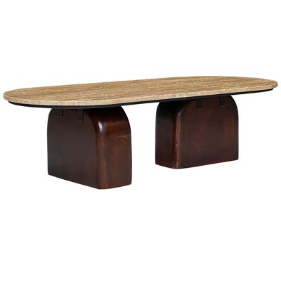 Стол Bergenson Bjorn Столик журнальный torhill, 120х50 см, бежевый/орех арт. BB0000304