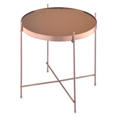 Стол Bergenson Bjorn Столик josen, D43 см, медный арт. TAI-JS-TBL-MTMR-CPGLD-42