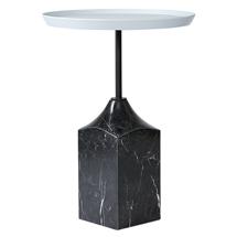 Стол Bergenson Bjorn Столик кофейный sustainable collection, D38 см, серый/черно-белый арт. BB0000147