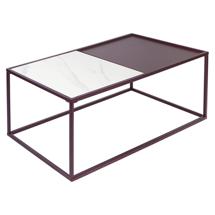 Стол Bergenson Bjorn Столик журнальный mayen, 110х50 см, белый/сливовый арт. BB0000484