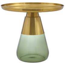 Стол Bergenson Bjorn Столик кофейный dahl, D60 см, латунь/зеленый арт. MZTBL_CGLSGRN_60
