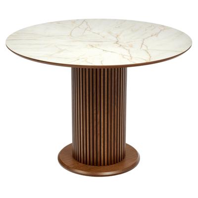 Стол Bradexhome Стол Bloom диам. 105 см, Кварцит, орех арт. RF 0746