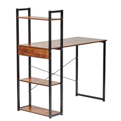 Стол Bradexhome Стол письменный с полками Frame 100x45x110см лофт, чёрный арт. FR 0692