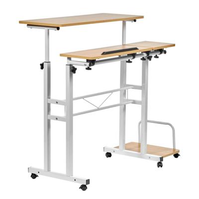 Стол Bradexhome Стол многофункциональный Shuttle 80х58х80-130см, светлое дерево, белый арт. FR 0689