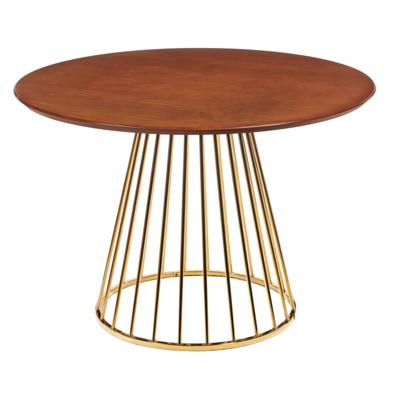 Стол Bradexhome Стол Liverpool 110см шпон орех, золотистые ножки арт. RF 0439