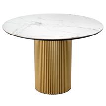 Стол Bradexhome Стол Aura D110, керамогранит Ravena Natural, золотой арт. RF 0836