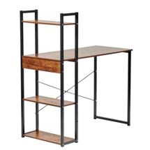 Стол Bradexhome Стол письменный с полками Frame 100x45x110см лофт, чёрный арт. FR 0692