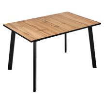 Стол Bradexhome Стол Dublin раскладной 120-160х80х75 Дуб Вотан, чёрные ножки арт. RF 0482