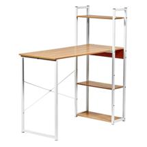 Стол Bradexhome Стол письменный с полками Frame 100x45x110 см, светлое дерево, белый арт. FR 0691