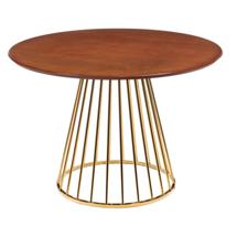 Стол Bradexhome Стол Liverpool 110см шпон орех, золотистые ножки арт. RF 0439