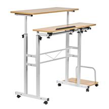 Стол Bradexhome Стол многофункциональный Shuttle 80х58х80-130см, светлое дерево, белый арт. FR 0689