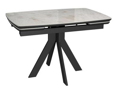 Стол DikLine DKU120 Керамика Italian Grey (глянец серый)/подстолье черное/опоры черные (2 уп.) арт. 00-00074487