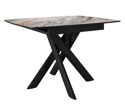 Стол DikLine DKB110, Керамика Venetian Brown Light глянец, опоры черные арт. 00-00081184