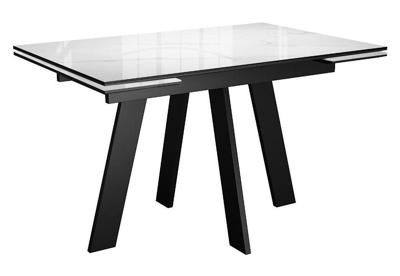 Стол DikLine DKM120 Керамика Carrara Gloss (мрамор глянец белый)/подстолье черное арт. 00-00085996