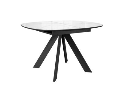 Стол DikLine BK100 Керамика Carrara Gloss (мрамор глянец белый)/подстолье черное/опоры черные арт. 00-00085044