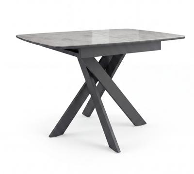 Стол DikLine DKB110, Керамика Italian Grey (глянец серый)/подстолье черное/опоры черные арт. 00-00085041