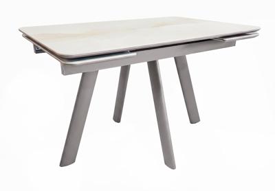 Стол DikLine DKA120E Керамика глянец белый Icelandic white jade (Ostra Bianco Light)/подстолье капучино арт. 00-00086933