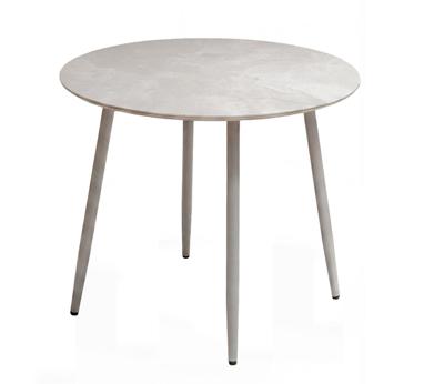 Стол DikLine RKM90 Керамика глянец белый Icelandic white jade (Ostra Bianco Light)/подстолье капучино/опоры капучино арт. 00-00086668
