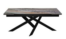 Стол DikLine EKX180, Керамика Venetian Brown Light глянец (К4), опоры черные (2 уп.) арт. 00-00081528