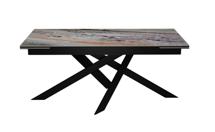 Стол DikLine EKX160, Керамика Venetian Brown Light глянец (К4), опоры черные (2 уп.) арт. 00-00086592
