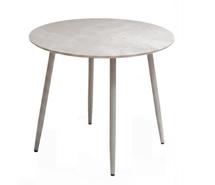 Стол DikLine RKM90 Керамика глянец белый Icelandic white jade (Ostra Bianco Light)/подстолье капучино/опоры капучино арт. 00-00086668