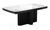 Стол DikLine DKO160 Керамика Platinum ART (белый глянец)/подстолье черное/опоры черные (2 уп.) арт. 00-00087190