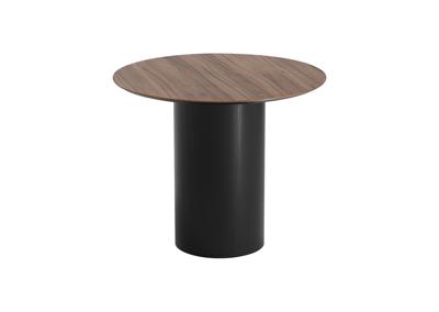 Стол Ellipsefurniture Стол обеденный Type D 90 см основание D 39 см (орех/черный) арт. TY010406030101
