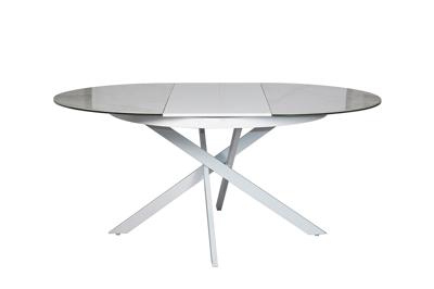 Стол Garda Decor 83MC-1907DT WH Стол обед.круг раскл.керам.бел. 170(120)*120*76см арт. 83MC-1907DT WH