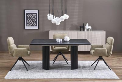 Стол Halmar Стол обеденный Halmar BOLERO 160 (черный дуб/черный) арт. V-PL-BOLERO-ST