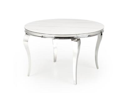 Стол Halmar Стол обеденный Halmar REGINALD 120 (белый мрамор/серебряный) арт. V-CH-REGINALD-ST
