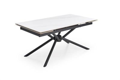 Стол Halmar Стол обеденный Halmar VITORINO 160 раскладной (белый мрамор/черный) арт. V-CH-VITORINO-ST-BIALY